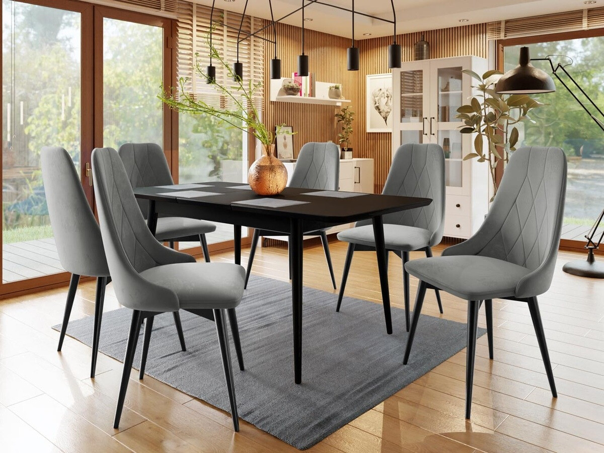 Stolica Racine 112 (Crno + Magic Velvet 2217)