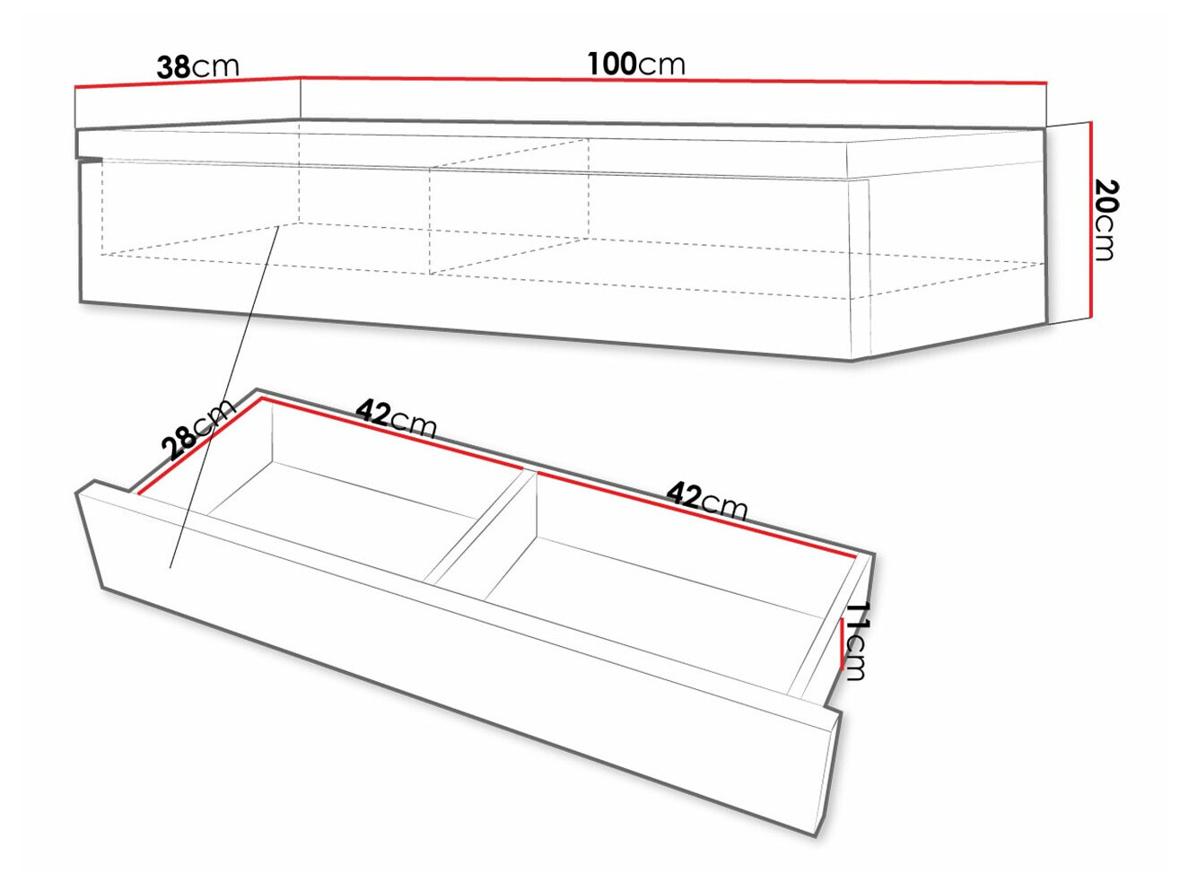 Toaletni sto Providence 186 (Belo + Sjajno belo)
