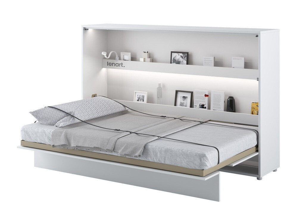 Zidni krevet Concept Pro Lenart Levfere 115 (Belo)