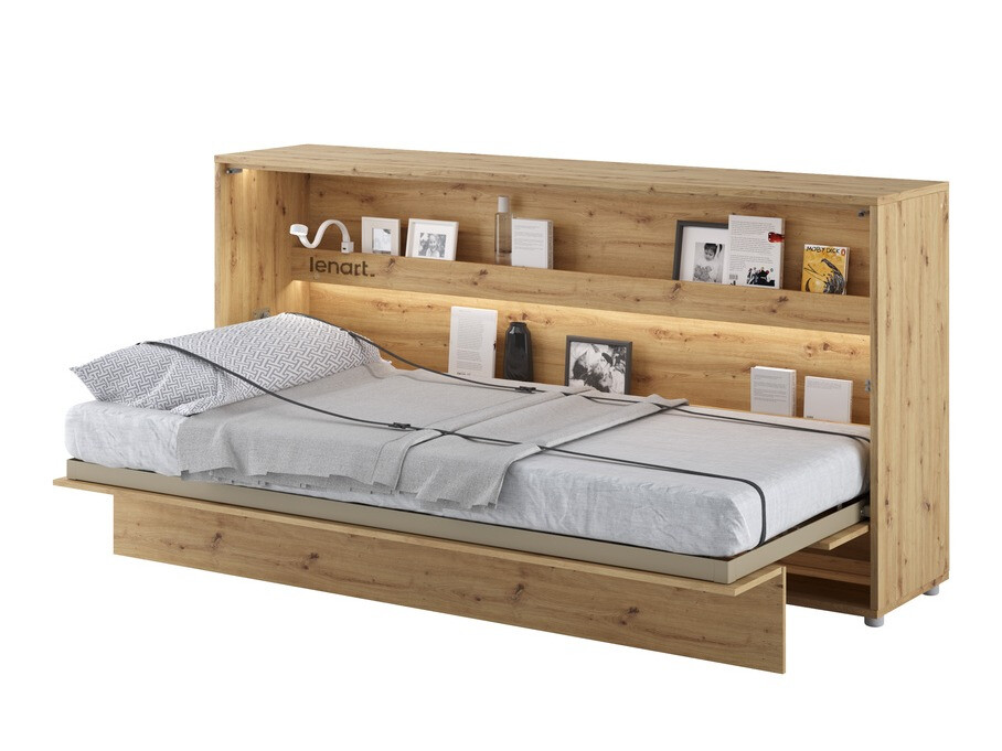 Zidni krevet Concept Pro Lenart Levfere 115 (Zanatski hrast)