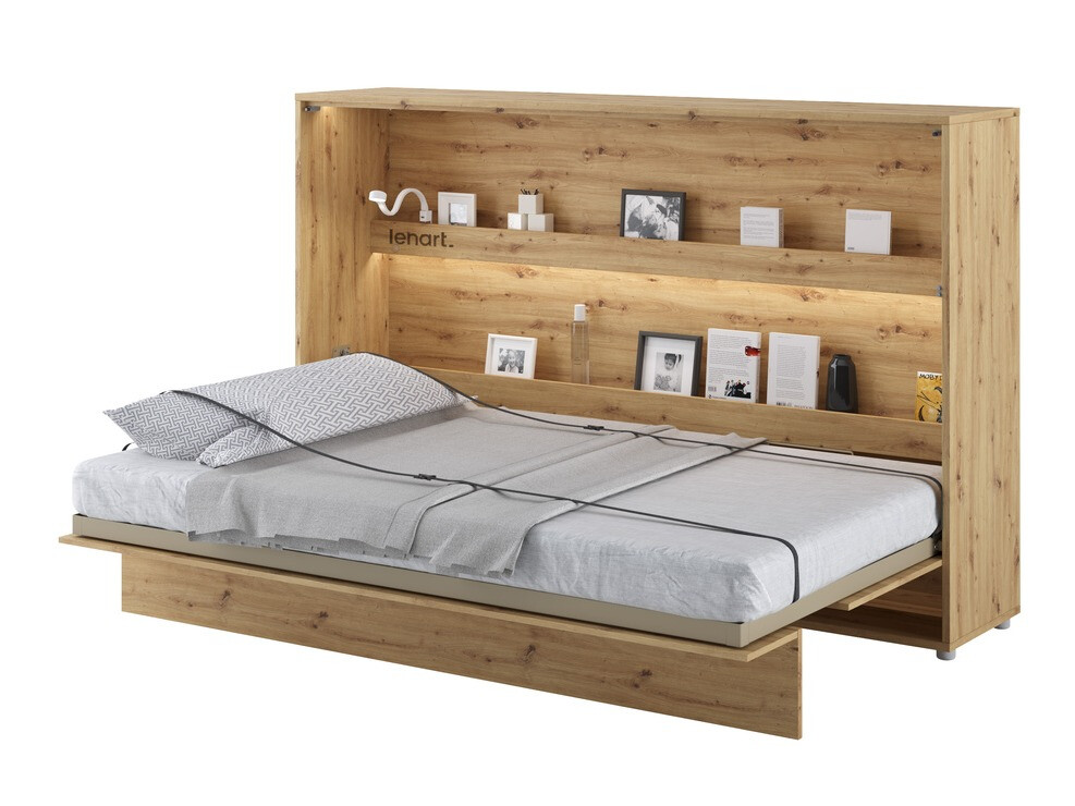 Zidni krevet Concept Pro Lenart Levfere 115 (Zanatski hrast)