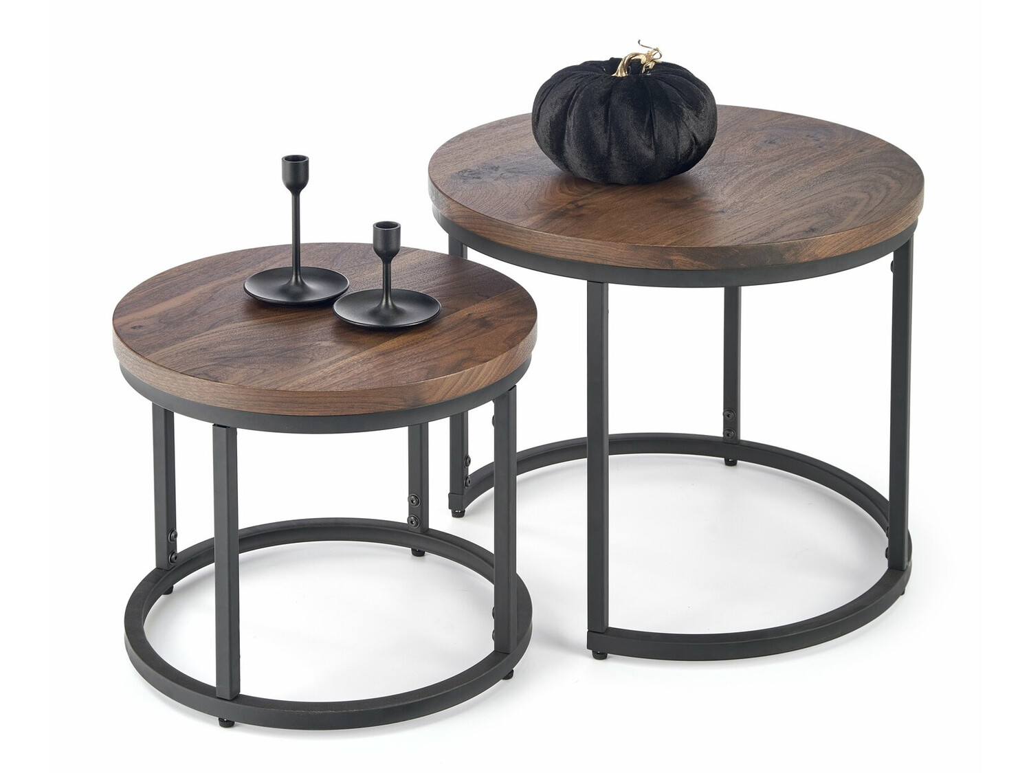 Set stočića za kafu Houston 951 (Orah + Crno)
