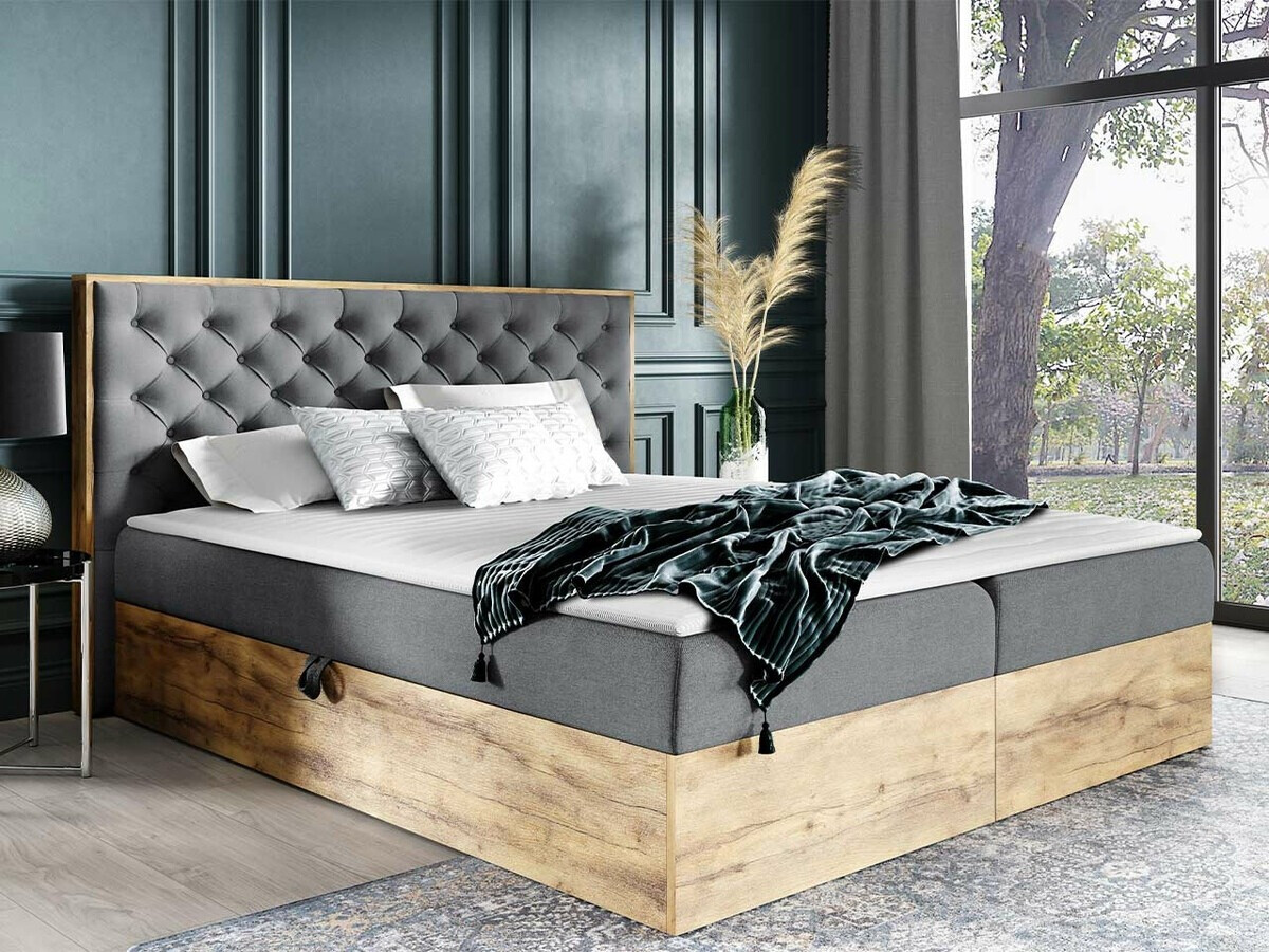 Boxspring krevet Baltimore 182 (Вотан храст + Faro 4)