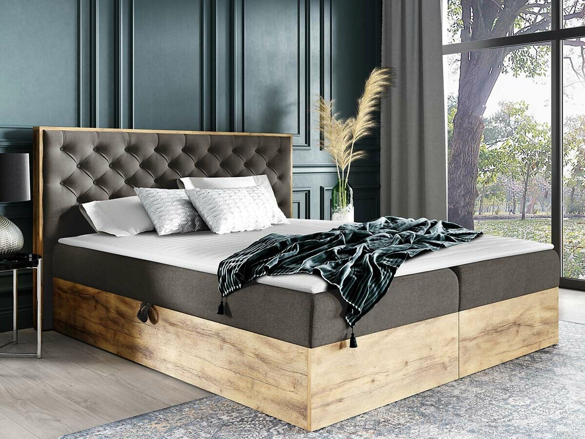 Boxspring krevet Baltimore 182 (Вотан храст + Faro 5)