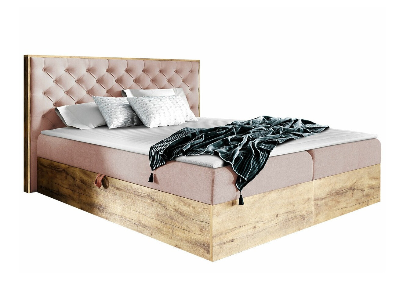 Boxspring krevet Navis I (Hrast Votan + Faro 14)