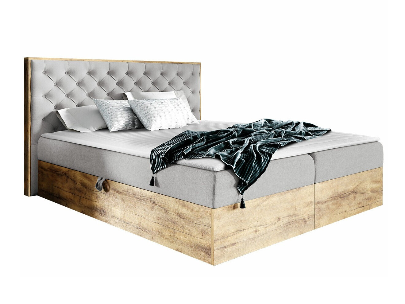 Boxspring krevet Navis I (Hrast Votan + Faro 16)