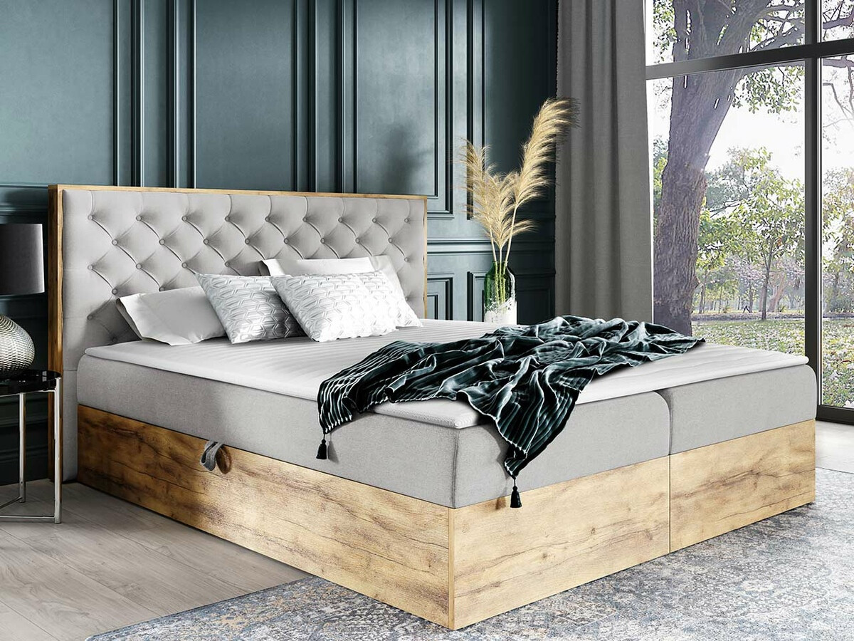 Boxspring krevet Navis I (Hrast Votan + Faro 16)