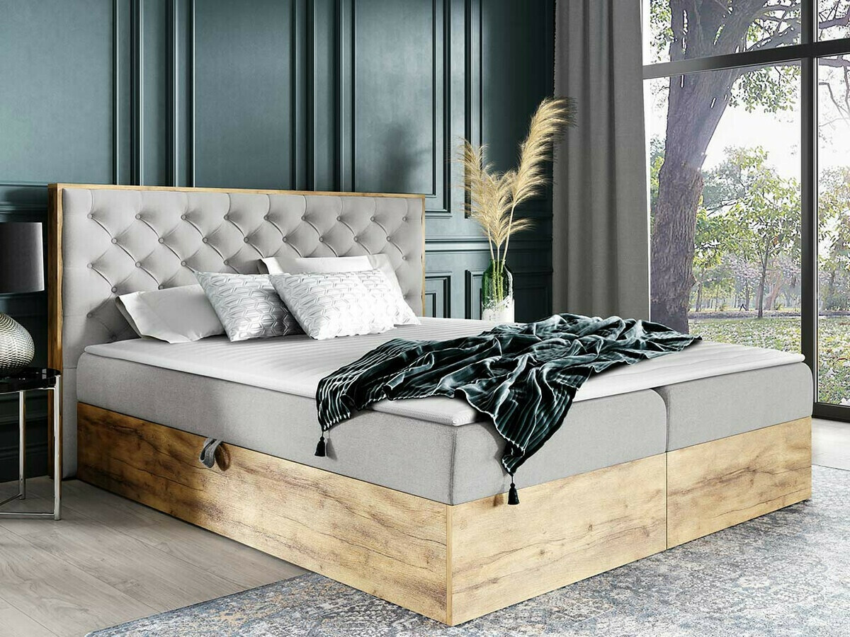 Boxspring krevet Navis I (Hrast Votan + Faro 16)