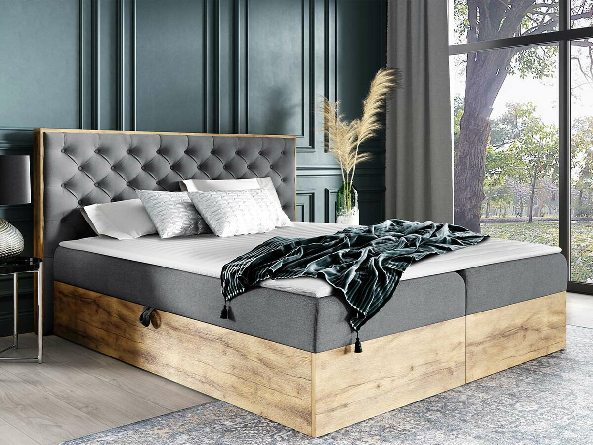 Boxspring krevet Navis I (Hrast Votan + Faro 4)