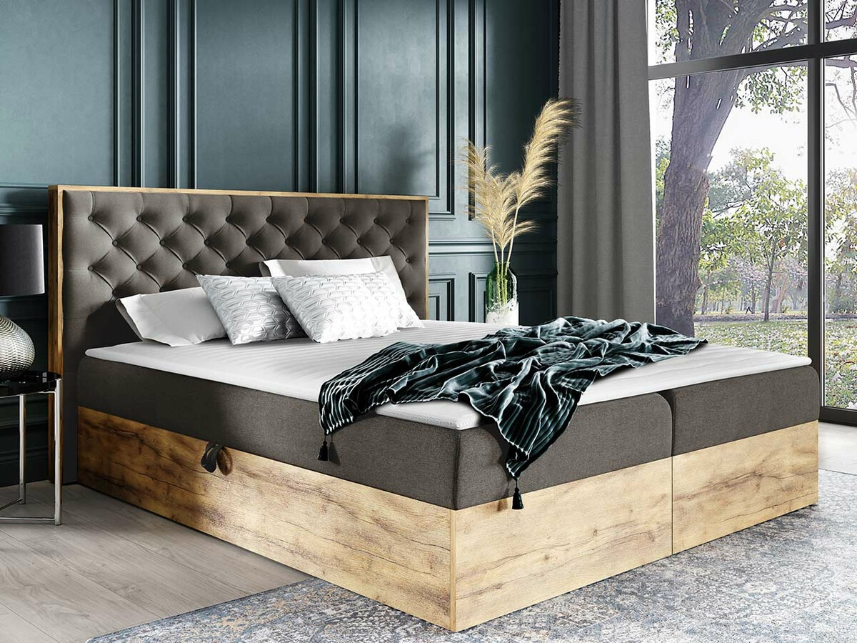 Boxspring krevet Navis I (Hrast Votan + Faro 5)