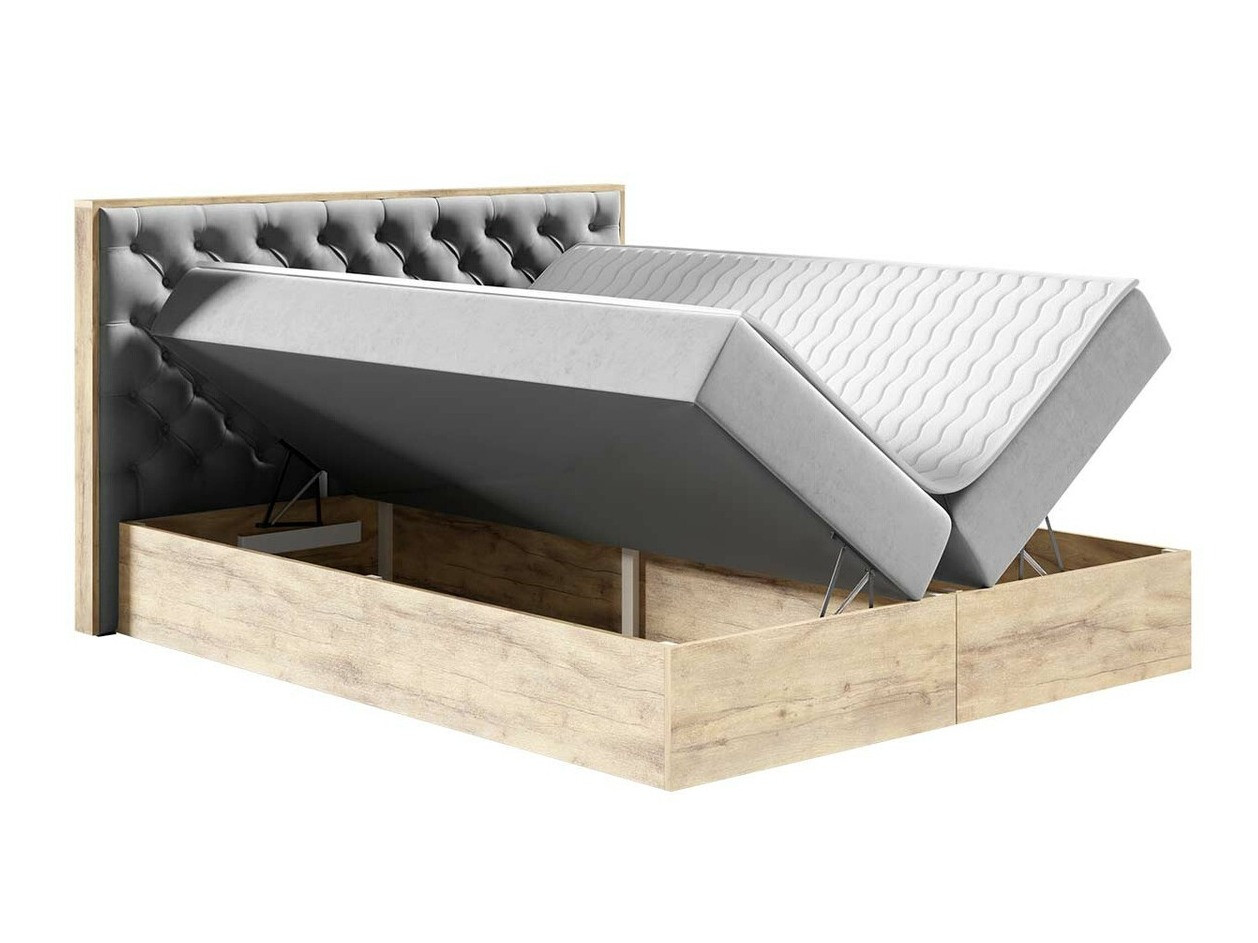 Boxspring krevet Navis I (Hrast Votan + Faro 5)
