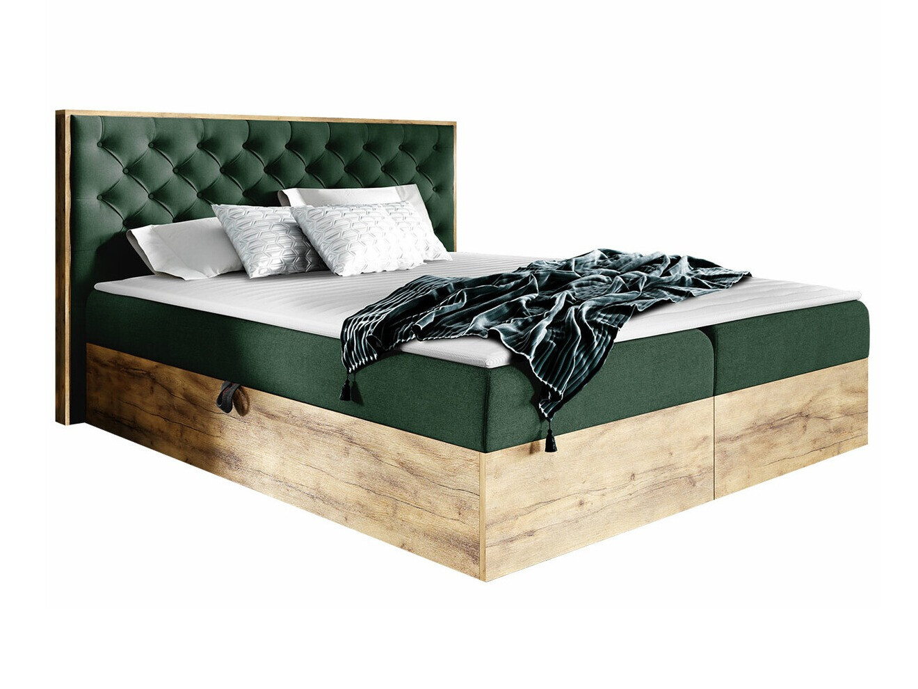 Boxspring krevet Navis I (Hrast Votan + Faro 7)