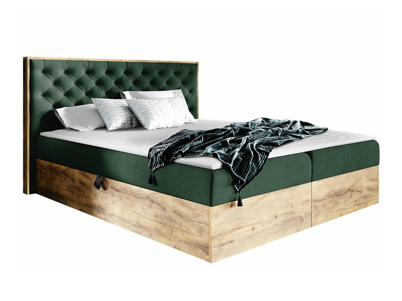 Boxspring krevet Navis I (Hrast Votan + Faro 7)