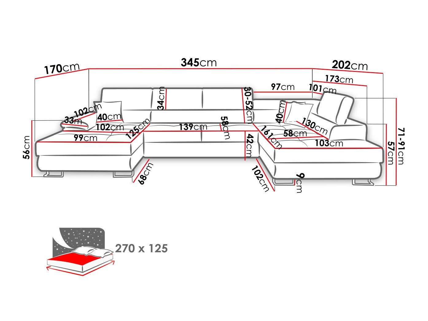 Ugaona sofa Comfivo 138 (Poso 01)