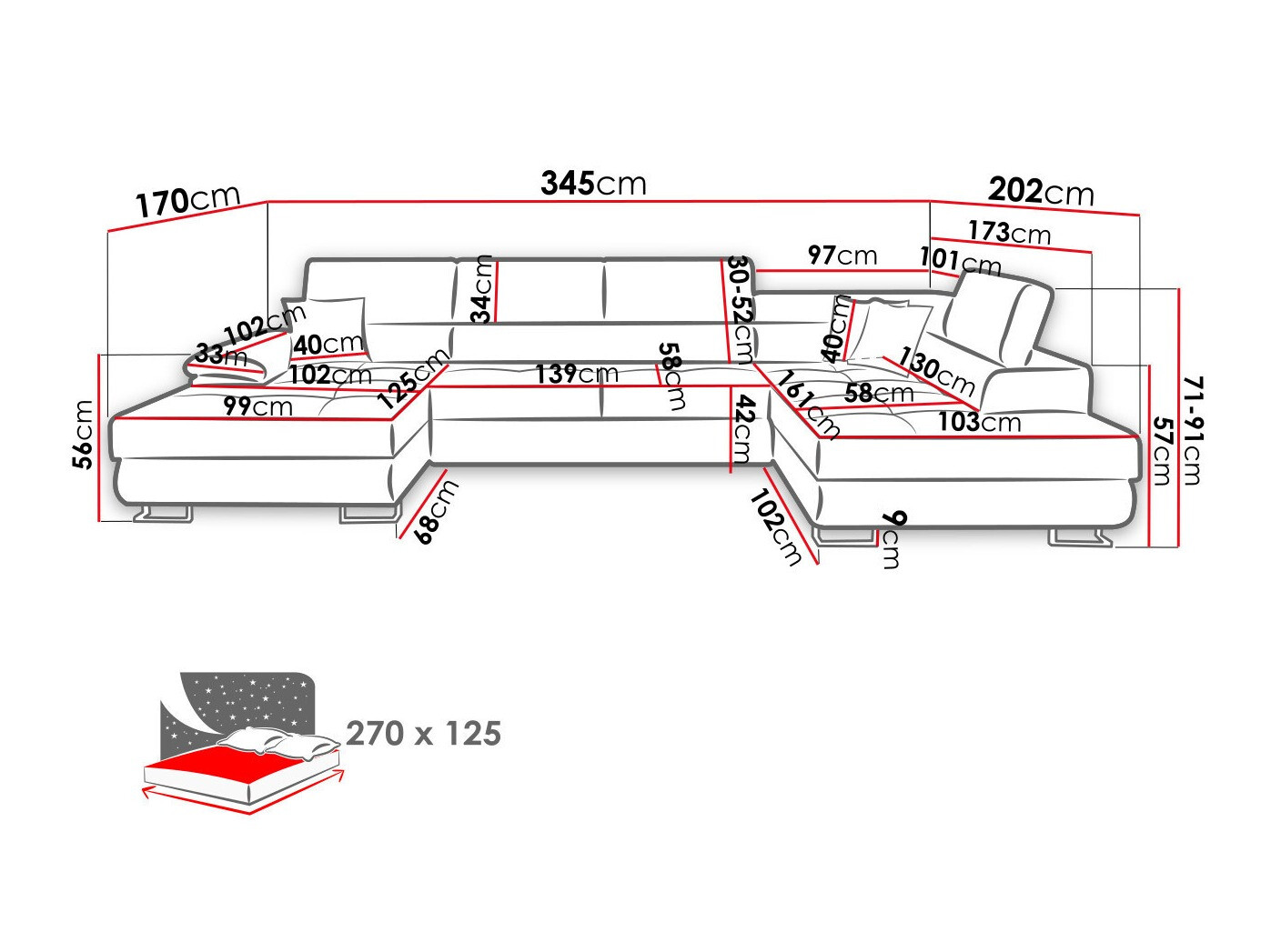 Ugaona sofa Comfivo 138 (Poso 39)