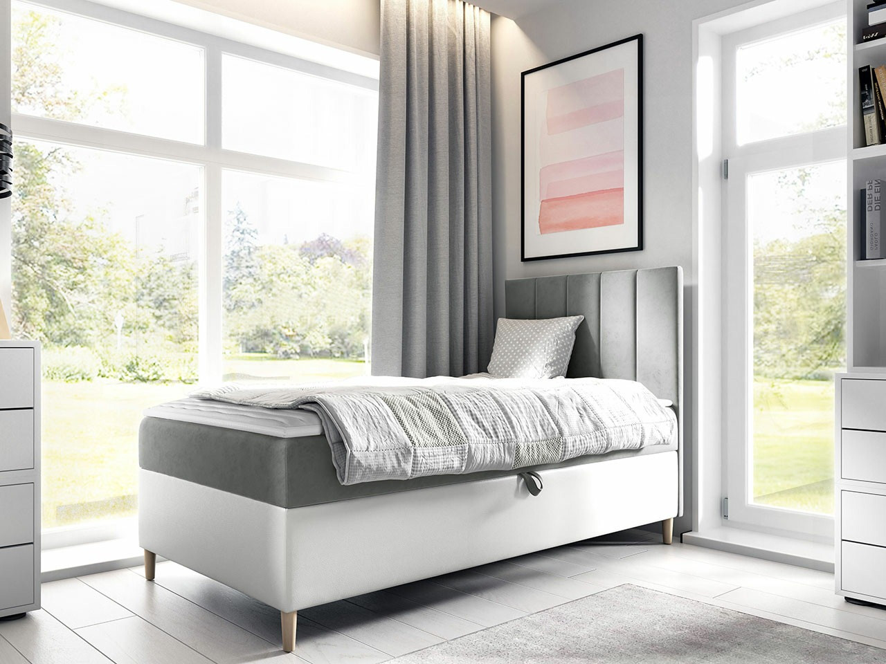 Boxspring krevet Baltimore 170 (Soft 017 + Fresh 14)