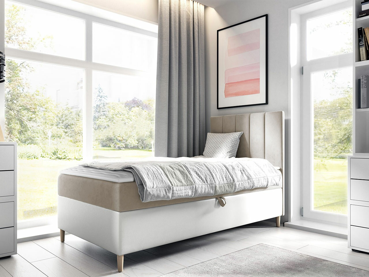 Boxspring krevet Baltimore 170 (Soft 017 + Fresh 1)