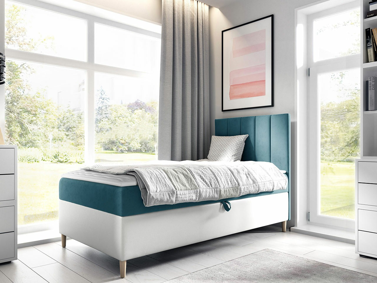 Boxspring krevet Baltimore 170 (Soft 017 + Fresh 34)