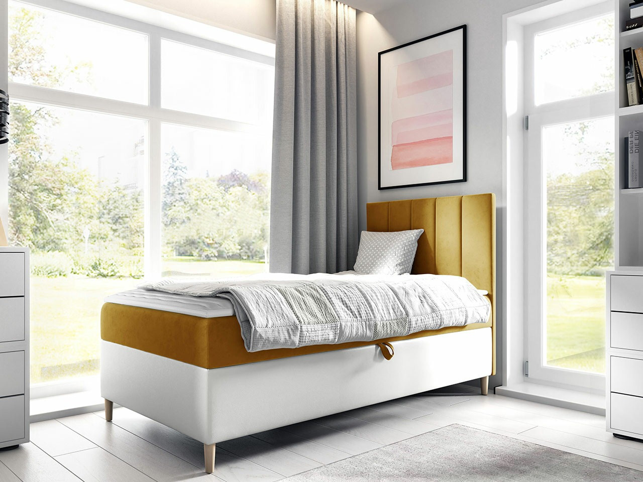 Boxspring krevet Baltimore 170 (Soft 017 + Fresh 37)