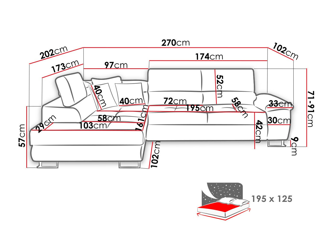 Ugaona sofa Comfivo 139 (Poso 01)