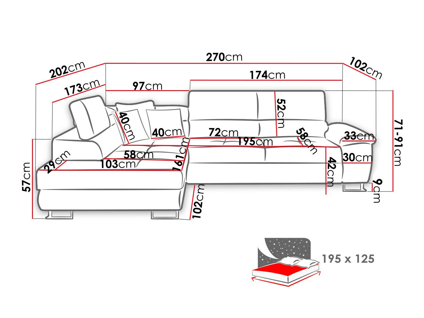 Ugaona sofa Comfivo 139 (Poso 05)