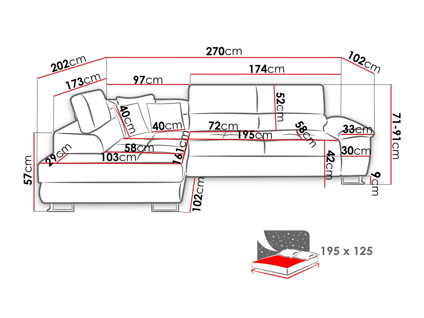 Ugaona sofa Comfivo 139 (Poso 14)
