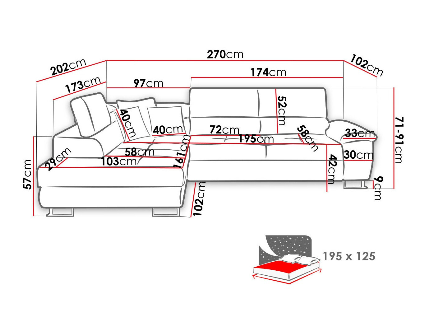 Ugaona sofa Comfivo 139 (Poso 39)