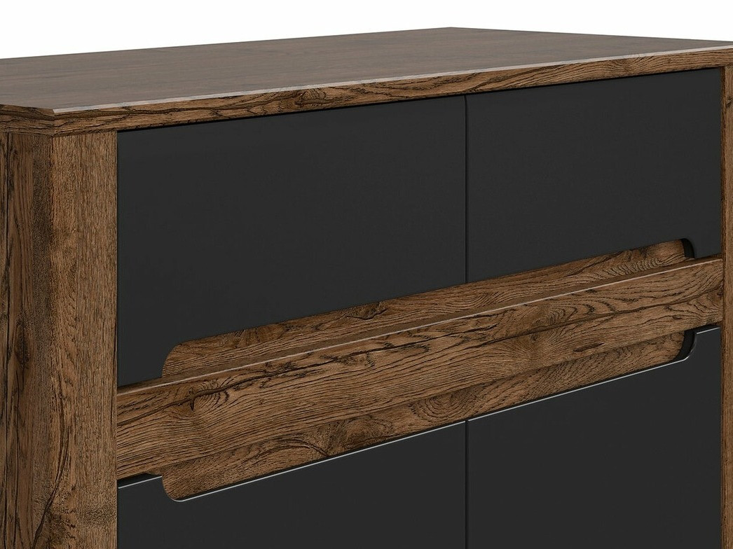Komoda Ophevaru 100 (Mat crna + April hrast)