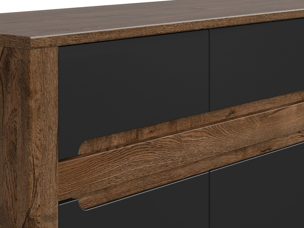 Komoda Ophevaru 101 (Mat crna + April hrast)