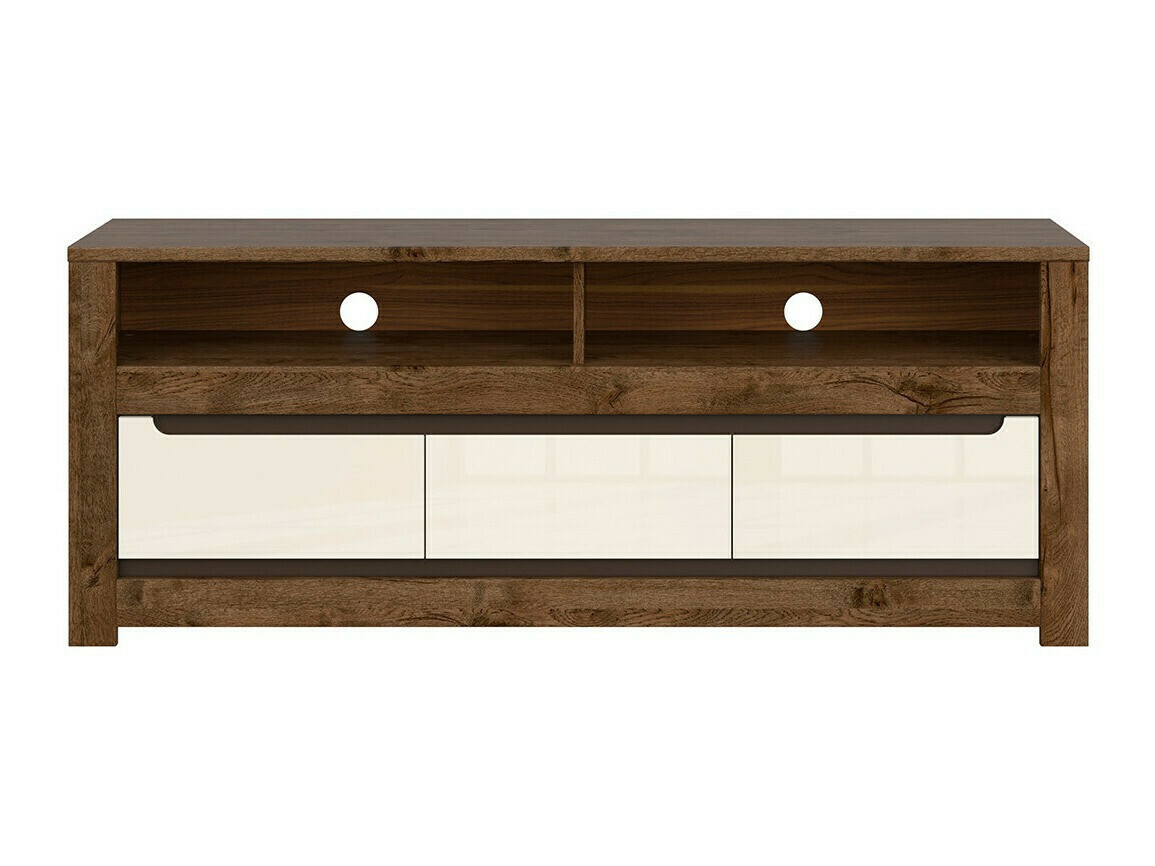 TV komoda Ophevaru 108 (Sjajno krem + April hrast)