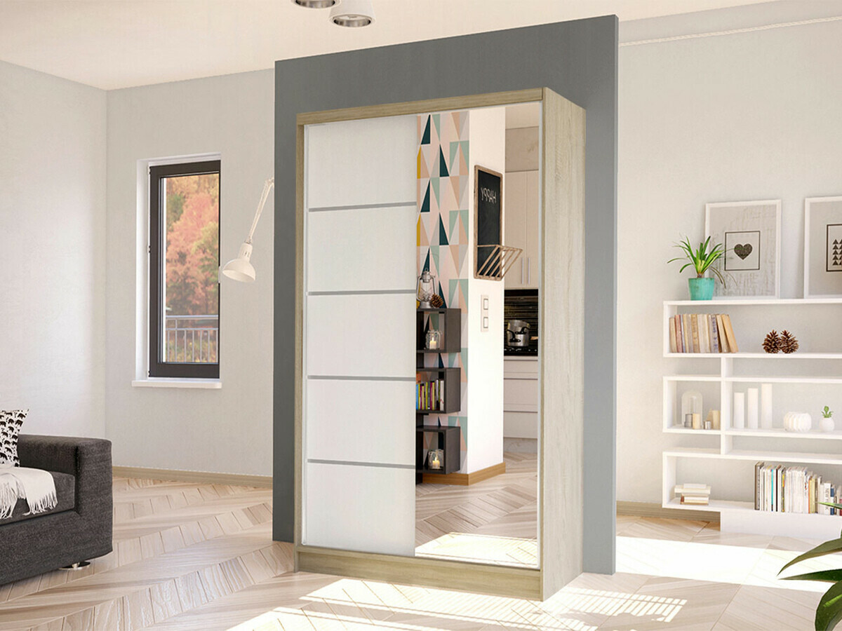 Ormar Closico Fractor III (Sonoma hrast + Belo)