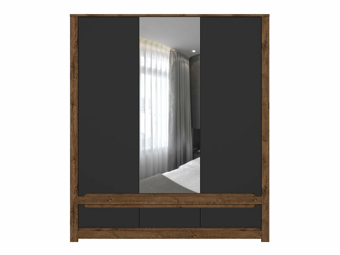 Ormar Ophevaru 114 (Mat crna + April hrast)