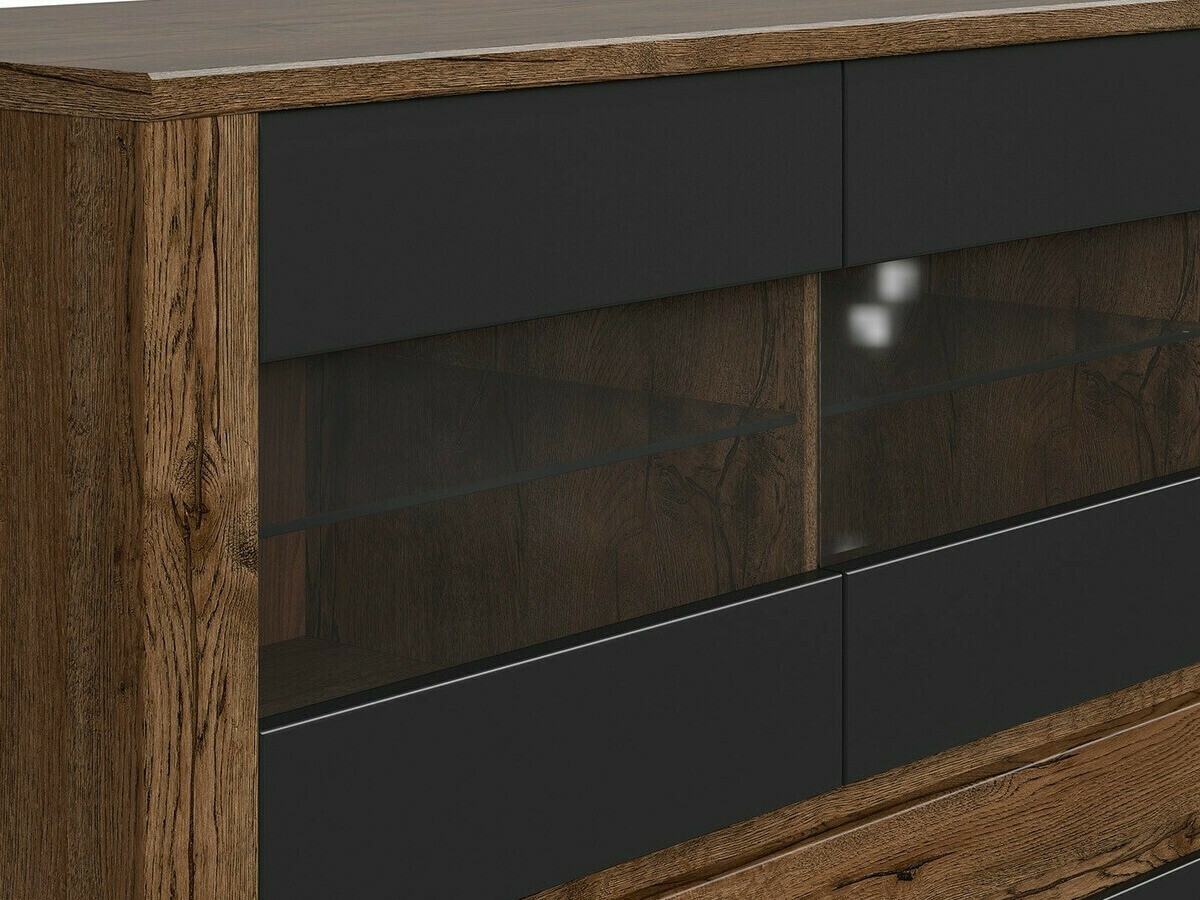 Ormarić Ophevaru 102 (Mat crna + April hrast)