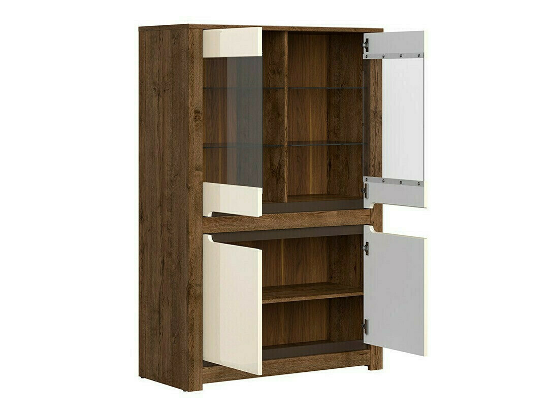 Polica Ophevaru 107 (Sjajno krem + April hrast)