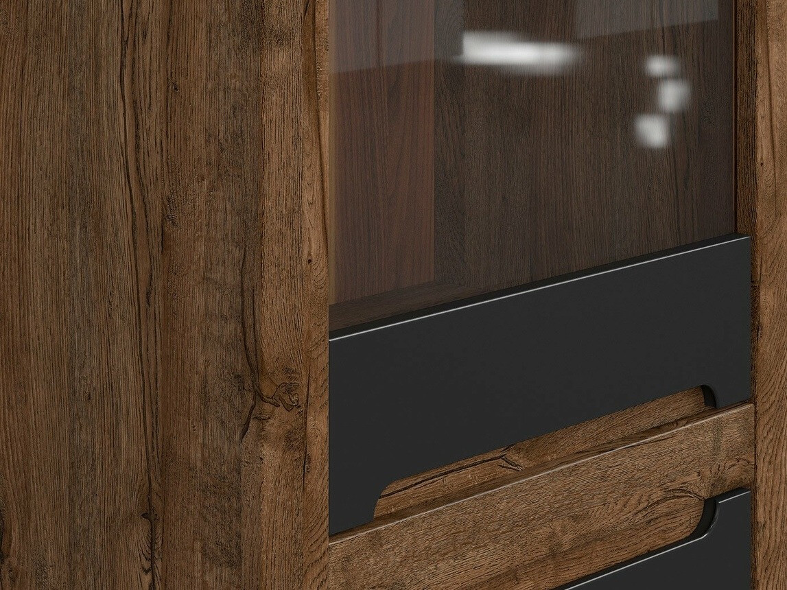 Polica Ophevaru 105 (Mat crna + April hrast)