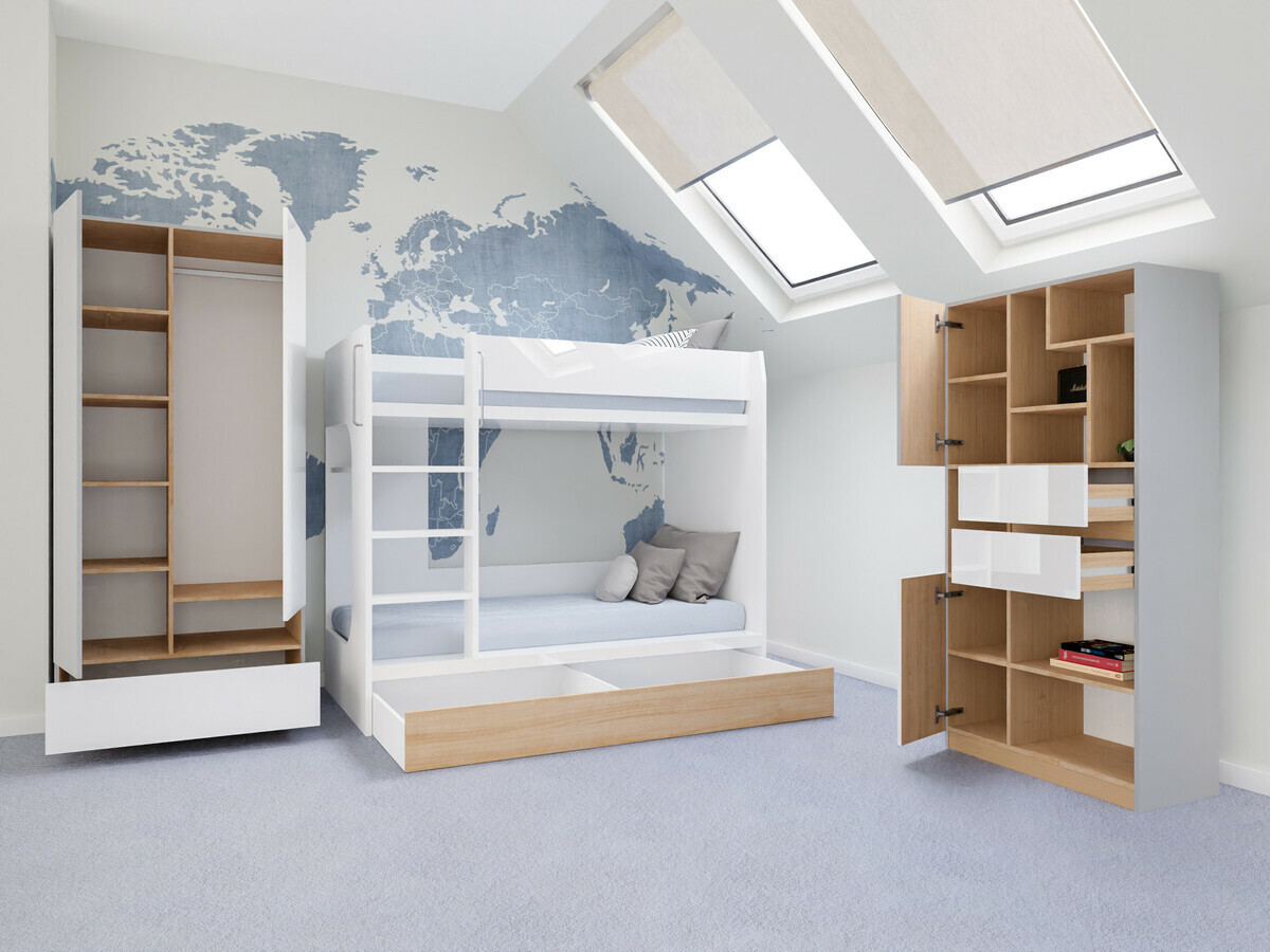 Dečija soba Nuevaru 119 (Sjajno belo)