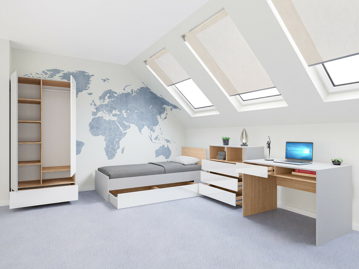 Set nameštaja Nuevaru 118 (Sjajno belo)