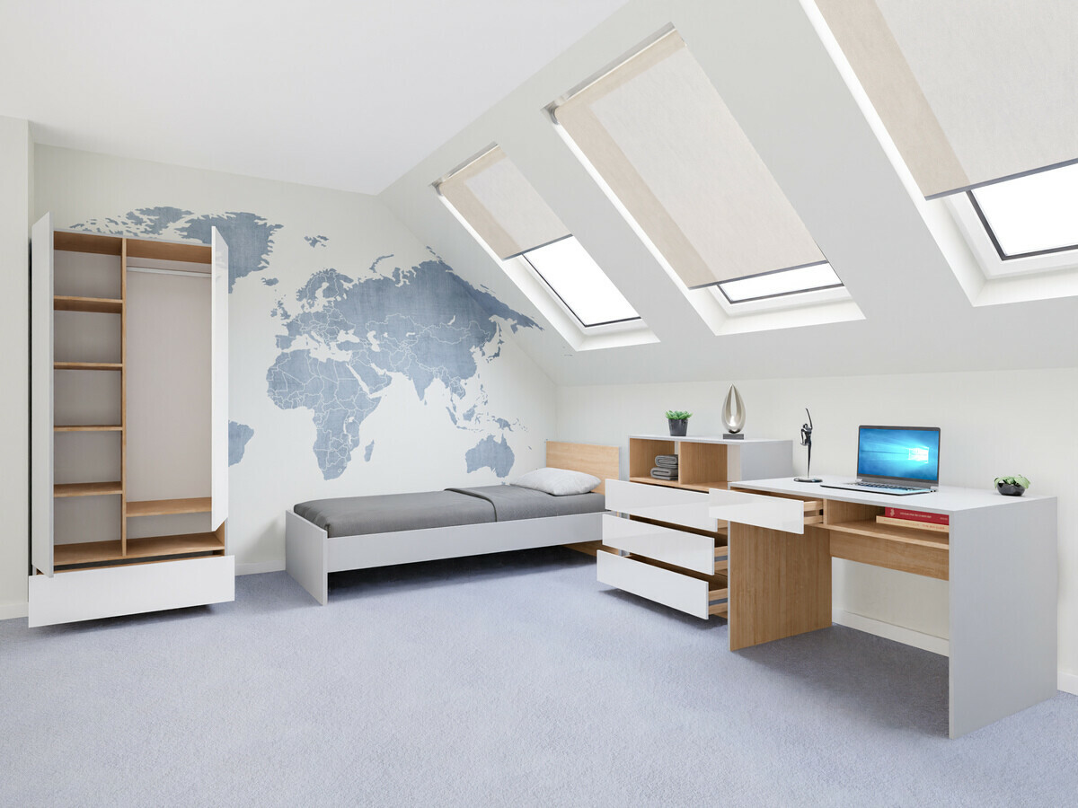 Set nameštaja Nuevaru 118 (Sjajno belo)