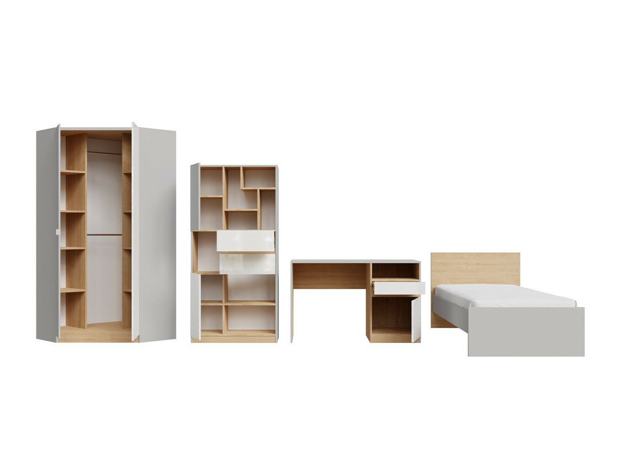 Set nameštaja Nuevaru 120 (Sjajno belo)