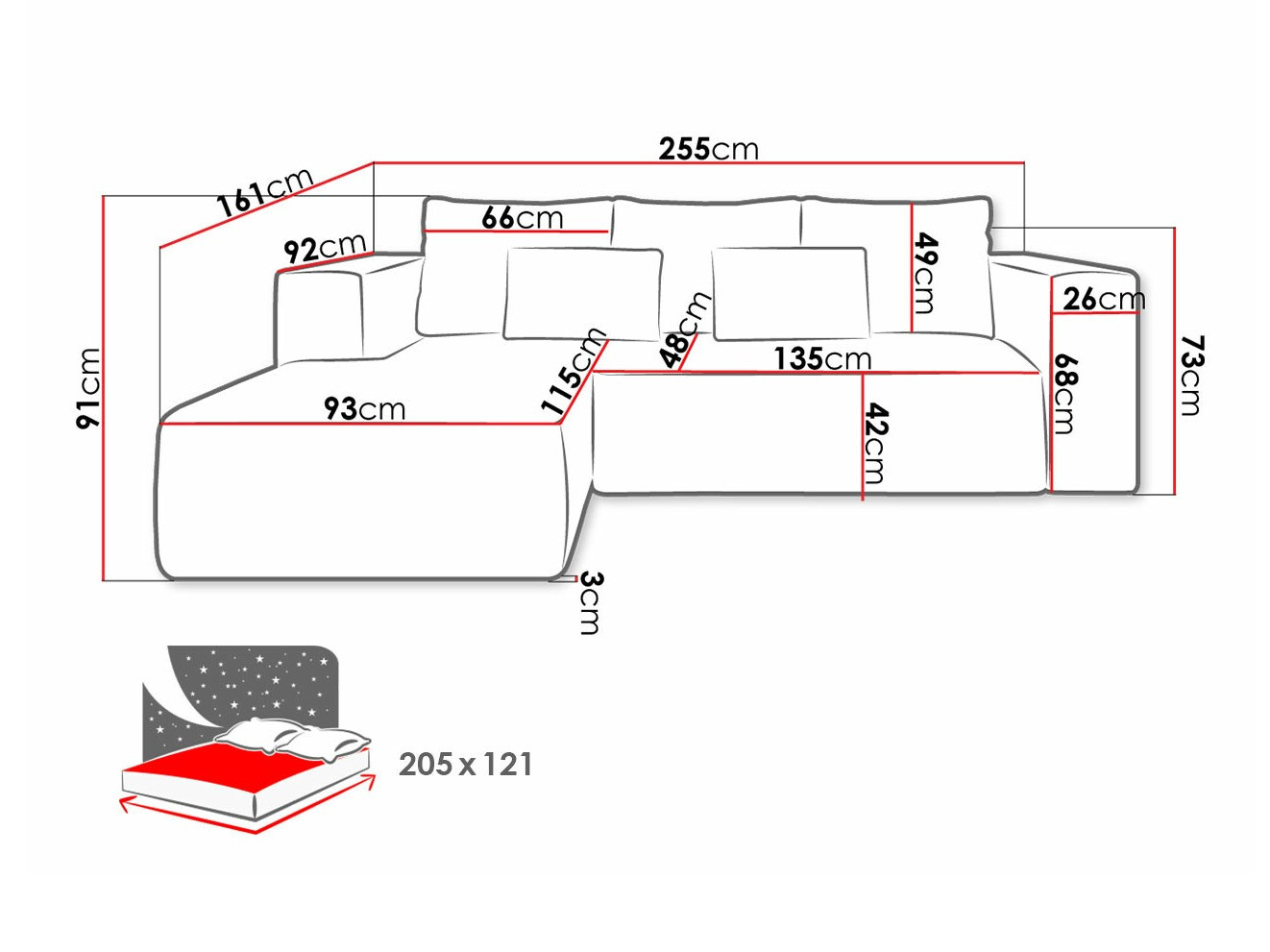 Ugaona garnitura Arvada 116 (Poso 14)