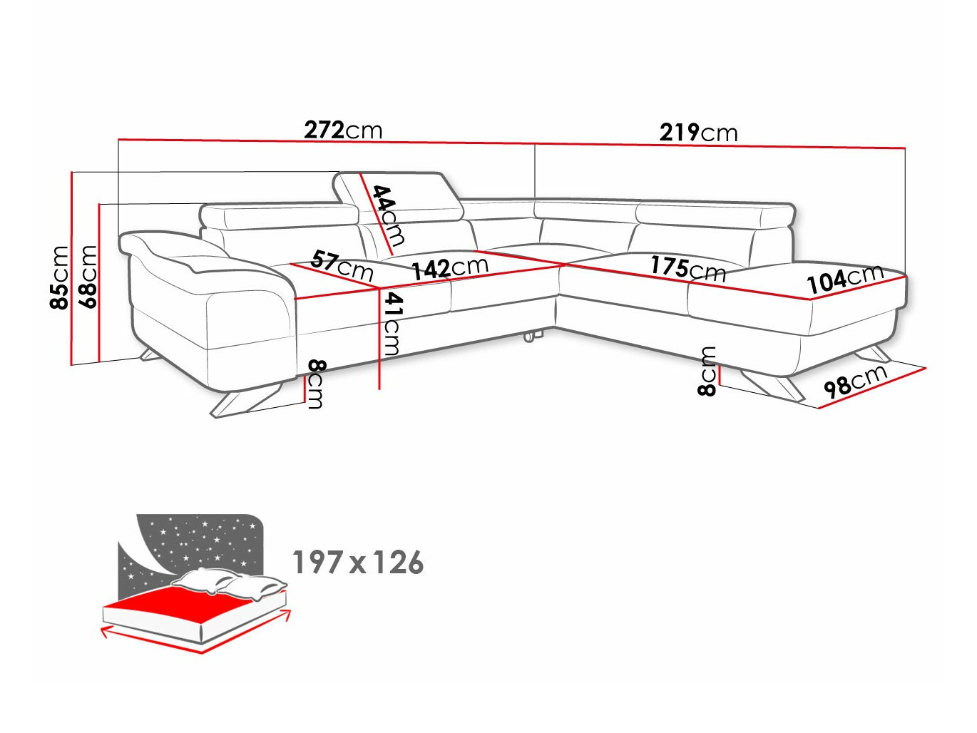 Ugaona sofa Lincoln 102 (Inari 24)