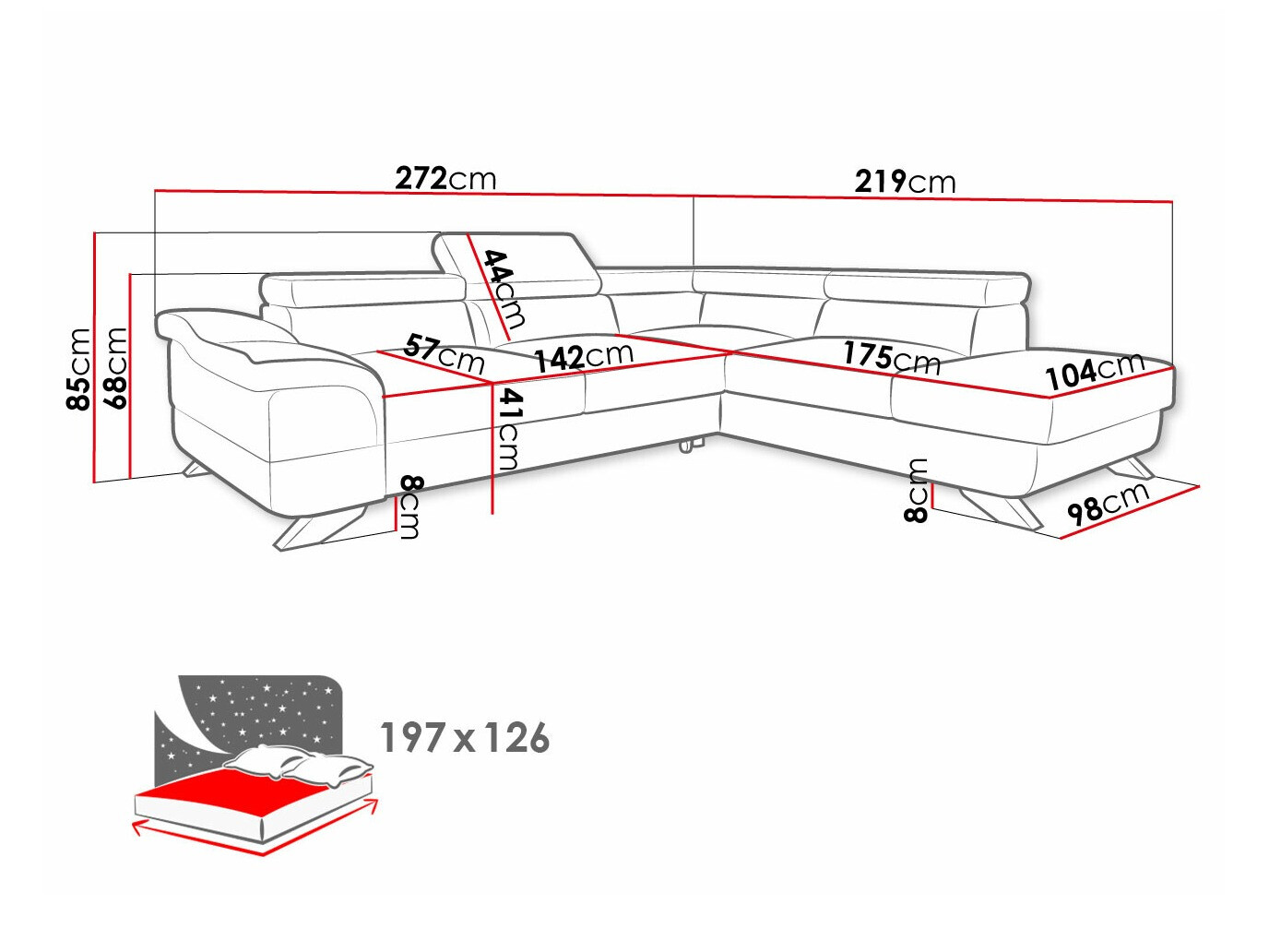 Ugaona sofa Lincoln 102 (Inari 24)