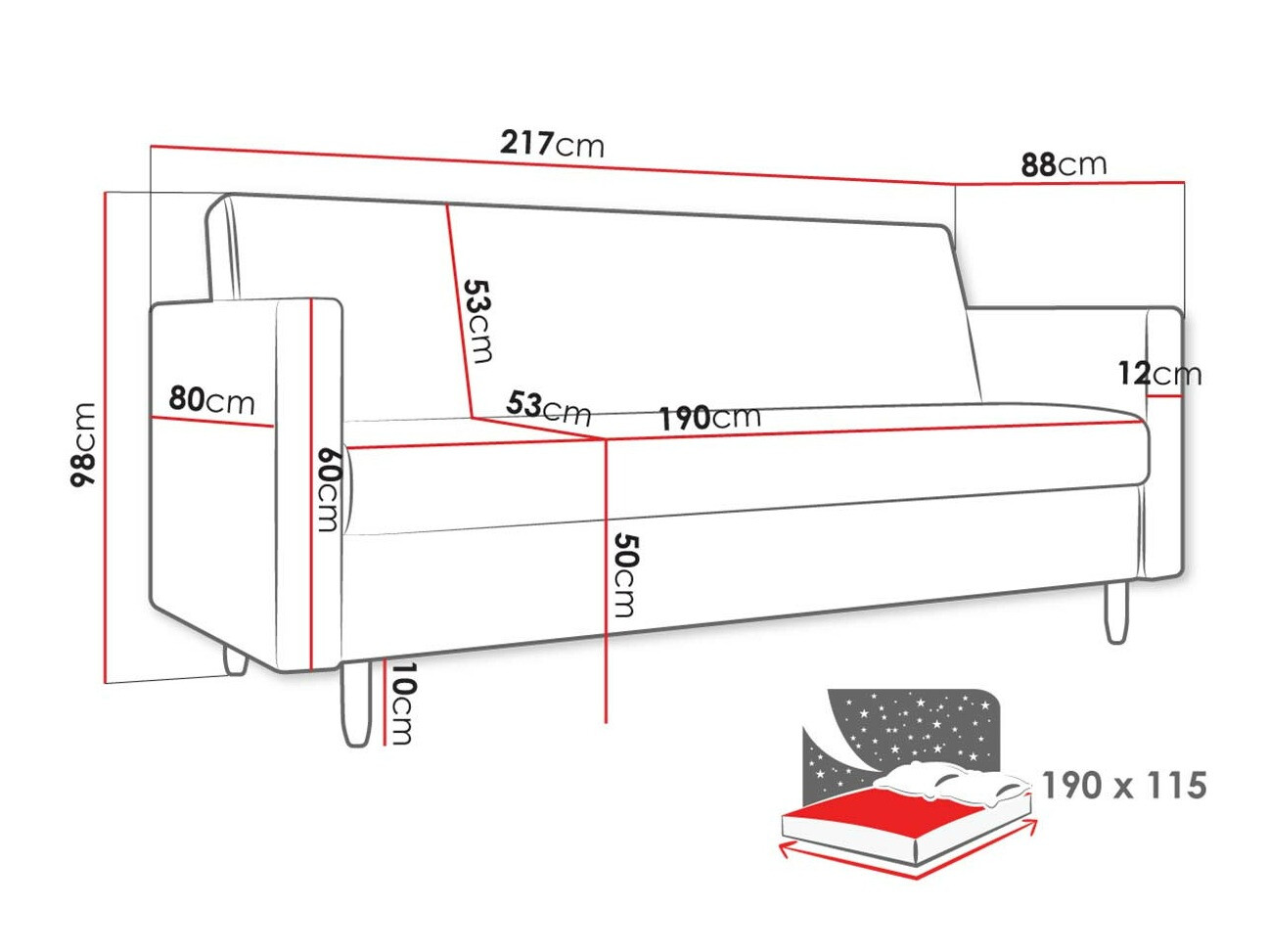 Sofa na razvlačenje Memphis 136 (Kronos 01)
