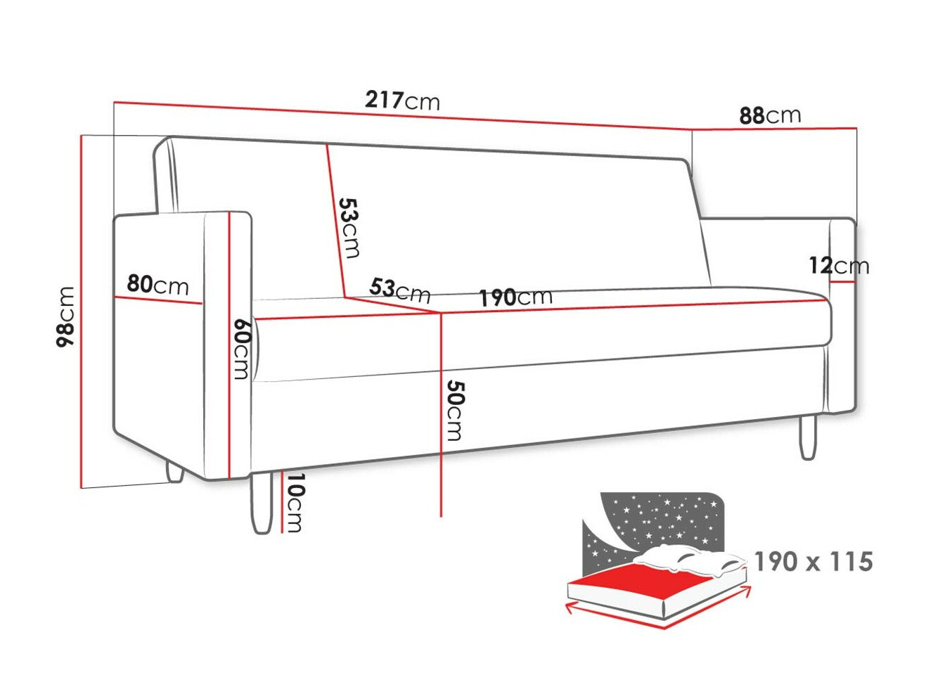 Sofa na razvlačenje Memphis 136 (Kronos 05)