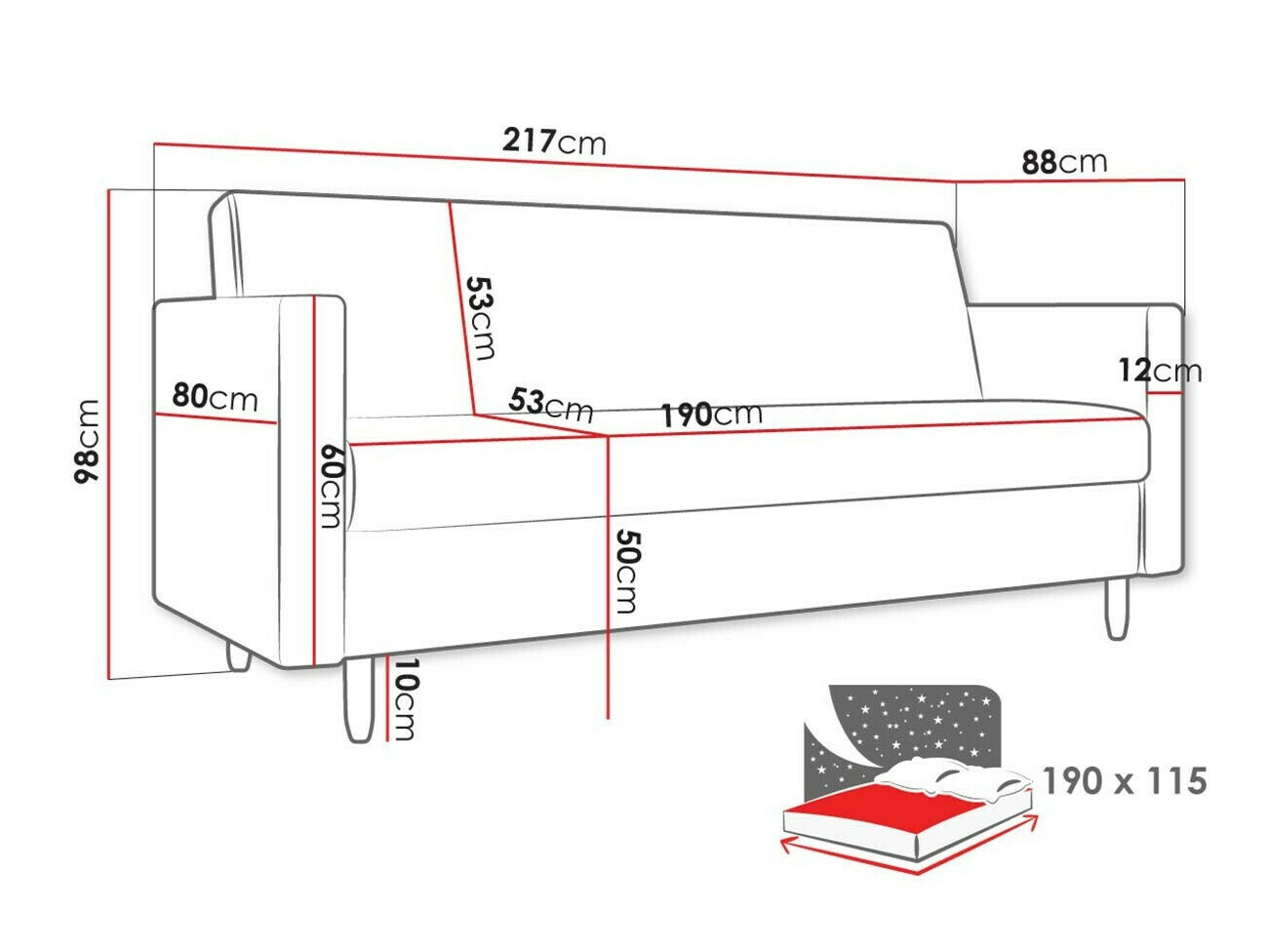 Sofa na razvlačenje Memphis 136 (Paros 01)