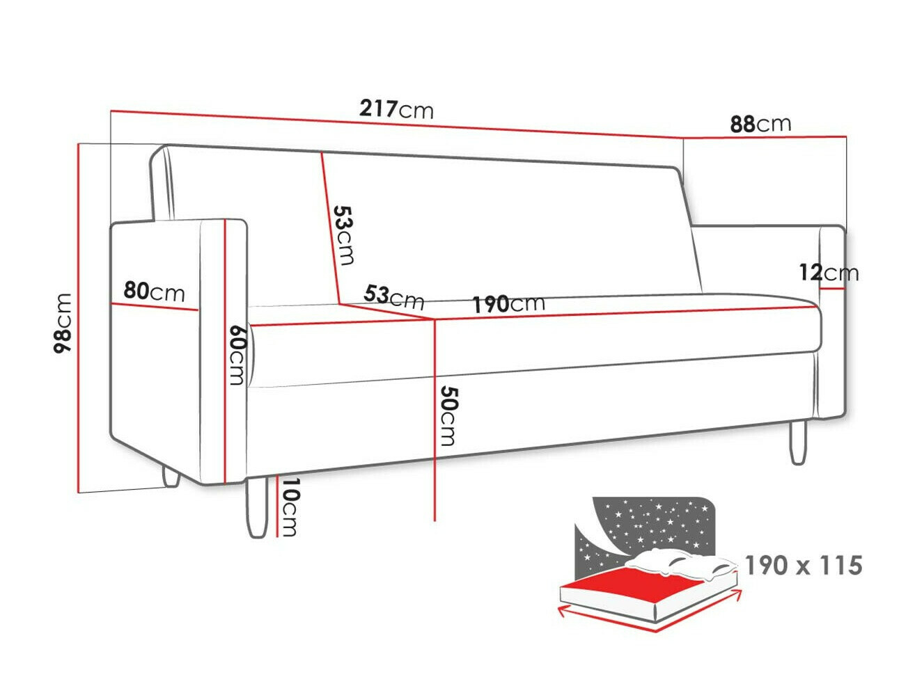 Sofa na razvlačenje Memphis 136 (Paros 05)