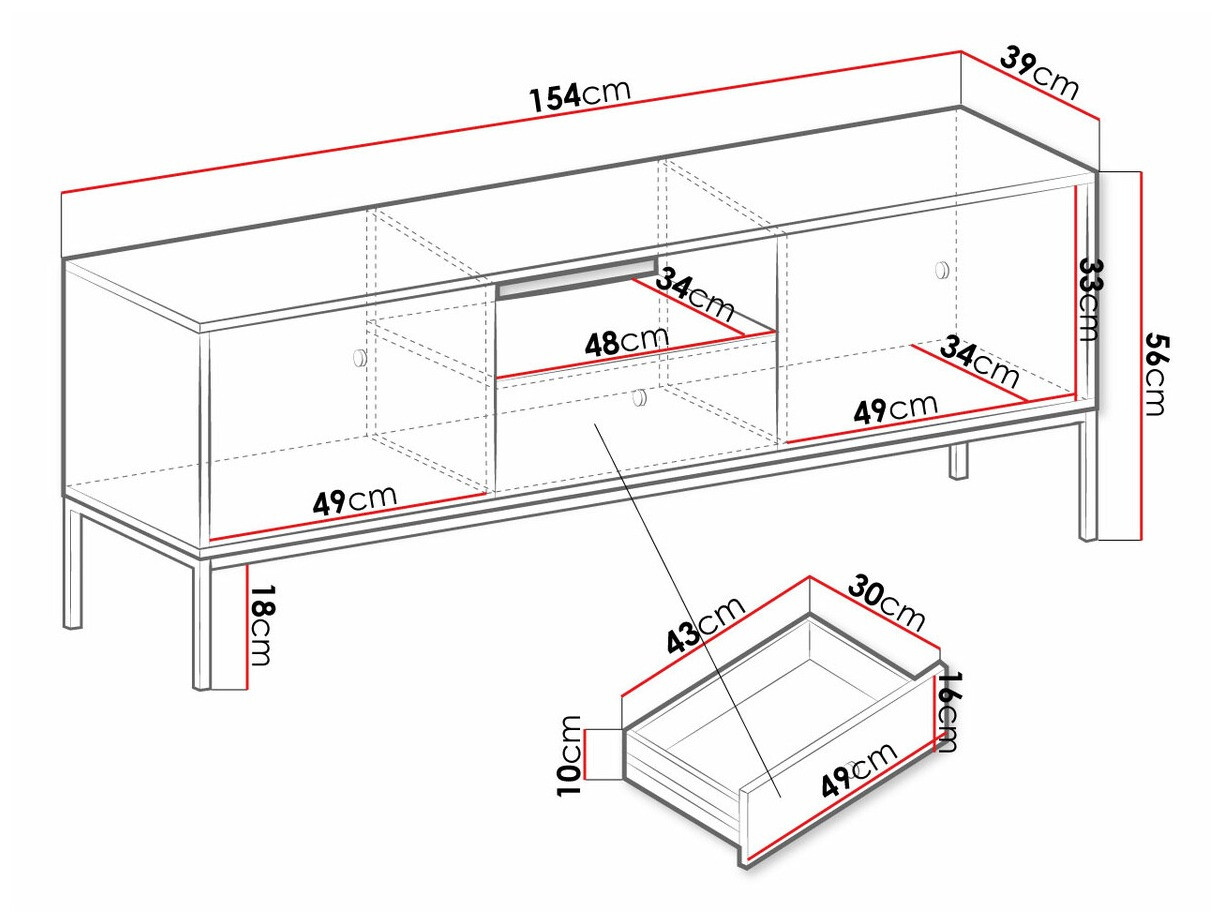 TV komoda Romveri 101 (Belo)