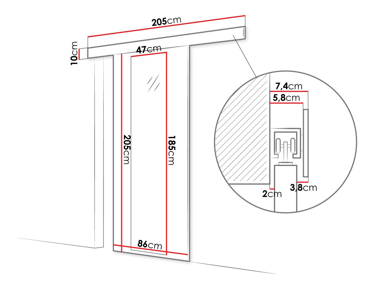 Klizna vrata Closico 169 (Belo)