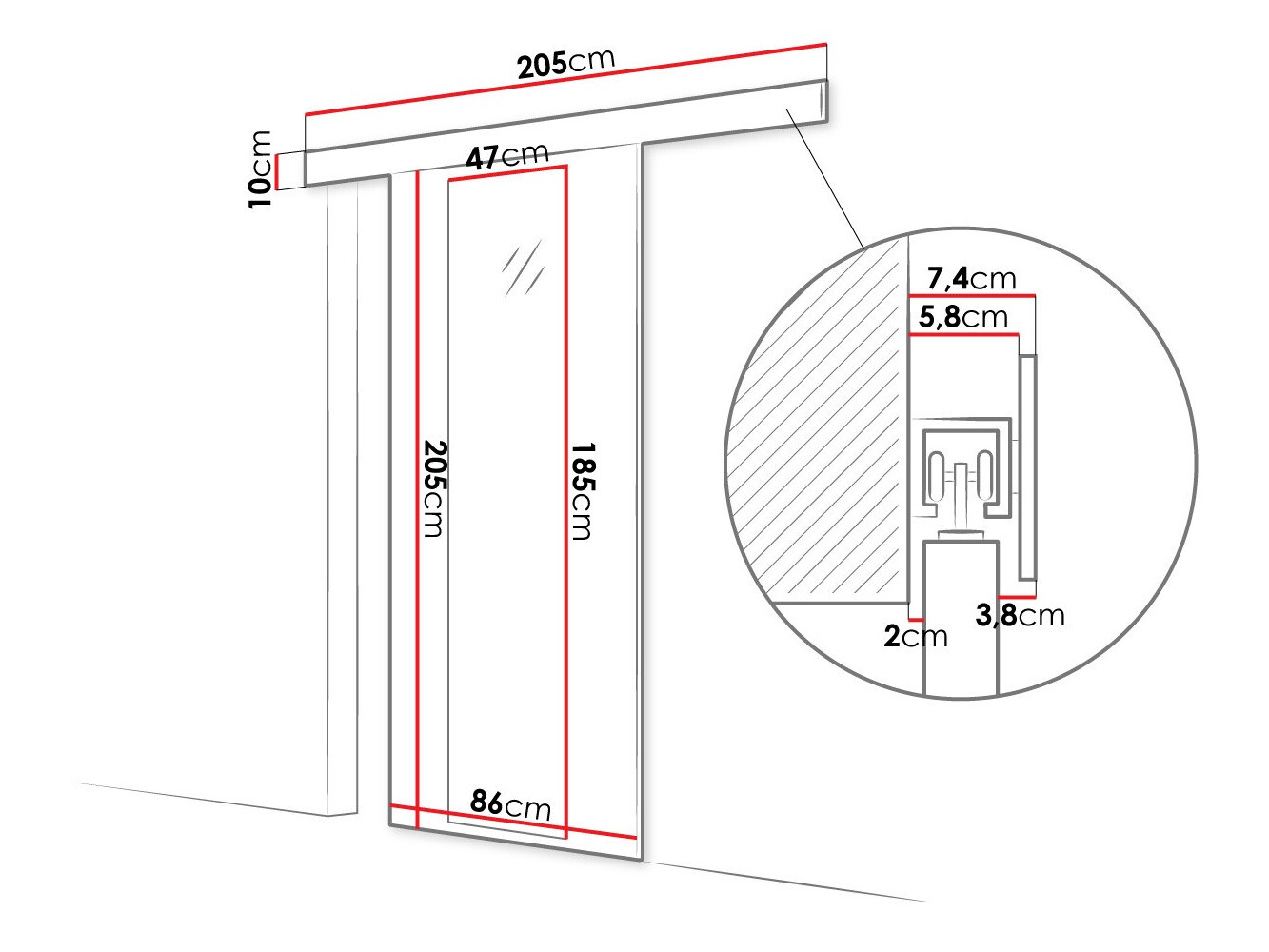 Klizna vrata Closico 169 (Braon)