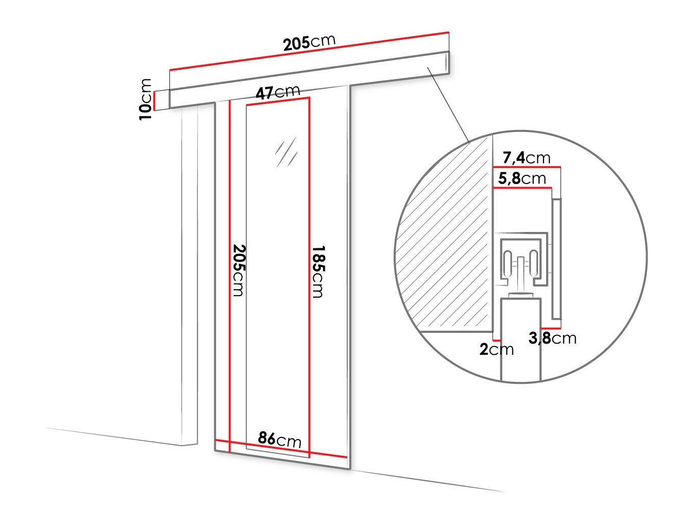 Klizna vrata Closico 169 (Sonoma hrast)